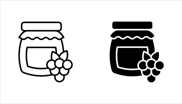 jam icon set, vector illustration on white background