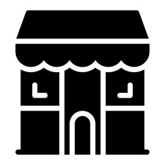 supermarket glyph icon