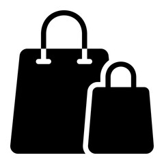 shopping bags glyph icon