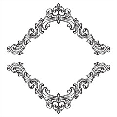 Antique Baroque Frame with Floral Details