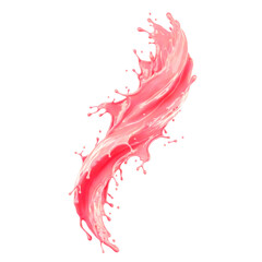 Pink Liquid Splash Isolated
