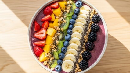 Fresh Fruit and Granola Bowl Arrangement.