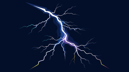 Electric storm in the night sky