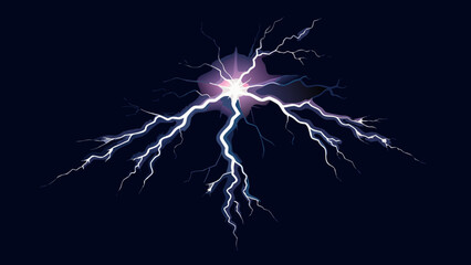 Illuminating lightning strike