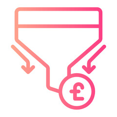 pound sterling gradient icon