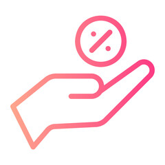 sales commercial gradient icon