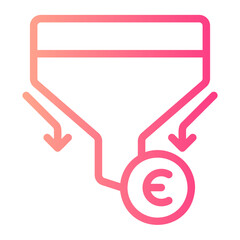 sales pipeline gradient icon