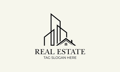 Luxury Real Estate Logo Design &ndash; Crown, House, Roof & Skyline Icon