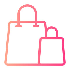 shopping bags gradient icon