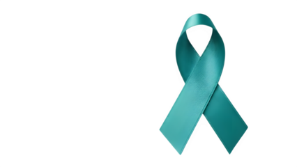 Teal Awareness Ribbon for Ovarian Cancer and PTSD Support