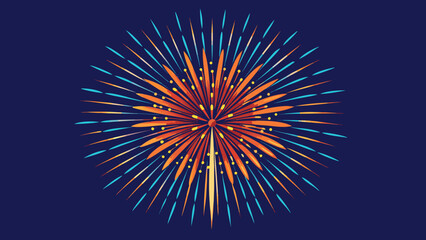 Vibrant firework burst
