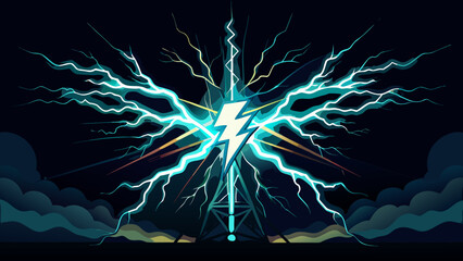 Vibrant lightning strike