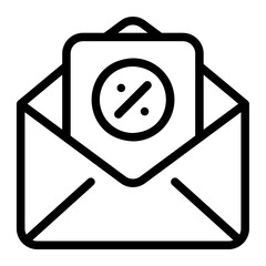 email marketing line icon