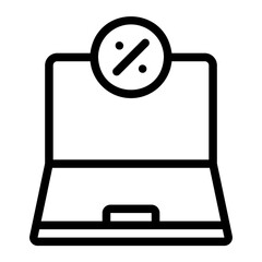 laptop line icon