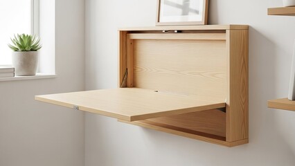 Foldable era Wooden Desk Home Office Workspace.