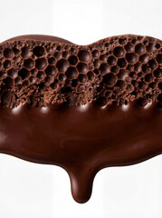 Porous Chocolate Bar Dripping Melted Sauce