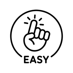 easy snap finger gesture icon