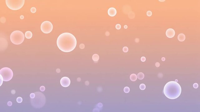 Floating bubbles on a pastel gradient background viewed from a straight-on perspective