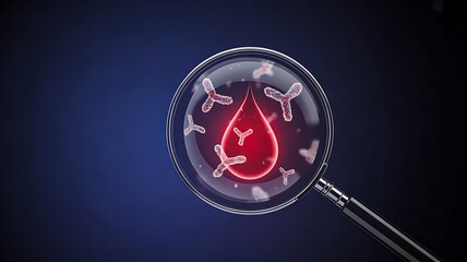 Blood analysis medical diagnostic concept illustration