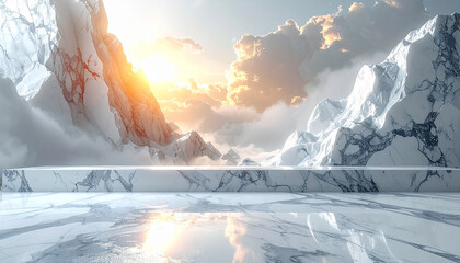 Clean marble background, copy space,