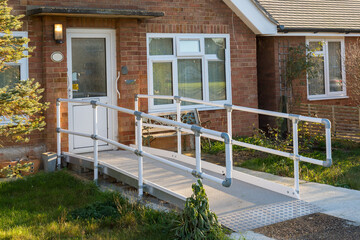 Wheelchair Ramp on door for disabled people to access