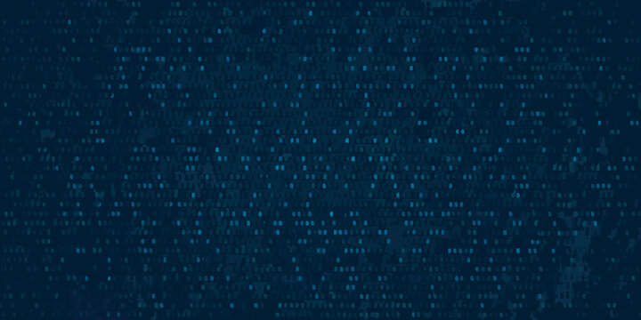 Abstract dark blue background with a digital data stream pattern
