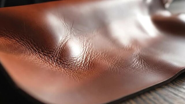 Leather Surface Gradually Forming Fine Natural Creases