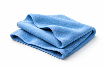 Stacked blue microfiber cleaning cloths on white background microfiber cloth blue cloth