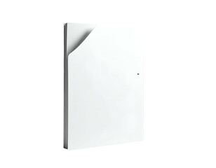 Blank white pages of a book, with a curled corner