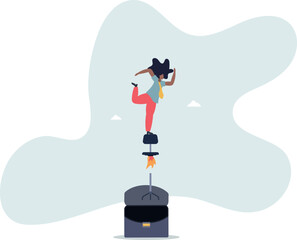 Boost your career development, job promoted to higher position or start new opportunity and motivation to succeed concept,life and employment of people.