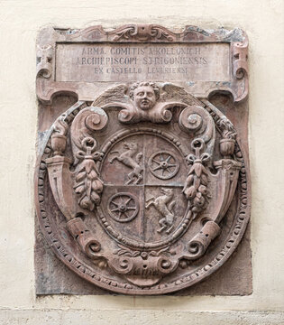  kollonitsch coat of arms stone carving heraldry relief