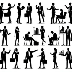 silhouettes of people