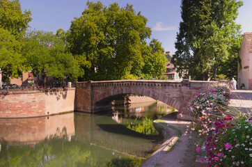 Fototapeta premium Picturesque glimpse in Strasbourg, France, Europe