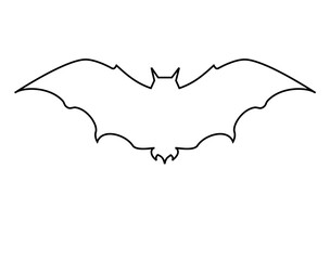 Large flock of bat on a white background.