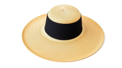 straw hat on white background