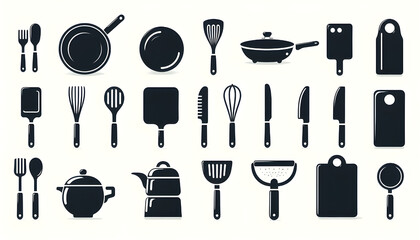 set of kitchen utensils