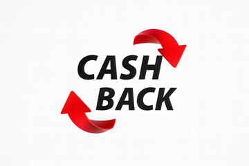 Cash back concept with dynamic red arrows indicating a return or rebate of funds.
