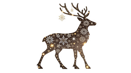 realistic,Christmas reindeer, isolated on a transparent background PNG