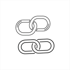 Simple chain link icon representing connectivity and network relationships