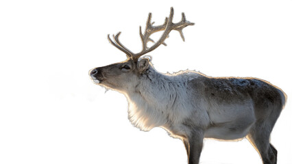 realistic,Christmas reindeer, isolated on a transparent background PNG