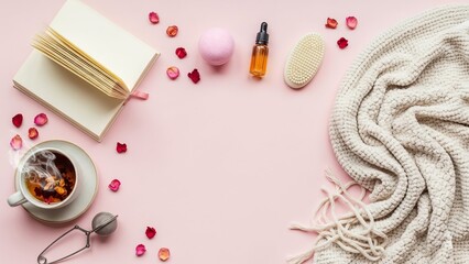 Cozy Spa Day with Tea and Essentials.