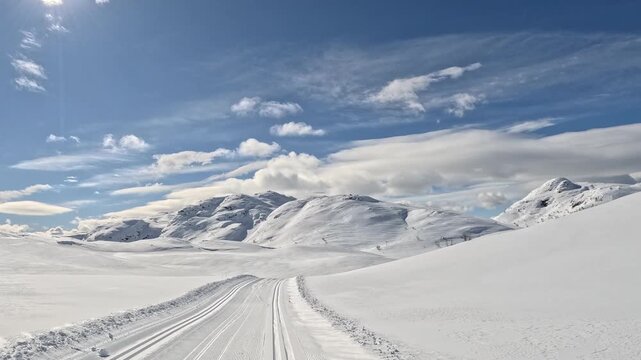 ski resort in winter