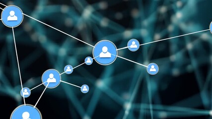 network connection, user profile, digital web - Powered by Adobe