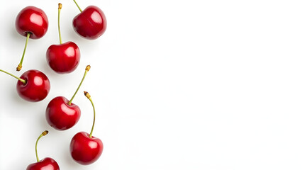 Fresh Cherry Isolated With Copy Space &ndash; 16:9