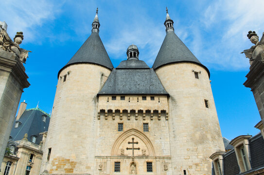 The famous Porte de la Craffe, a medieval gate (14th century) to the oldest part of Nancy, France, Europe