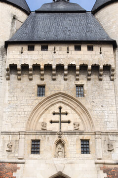 The famous Porte de la Craffe, a medieval gate (14th century) to the oldest part of Nancy, France, Europe