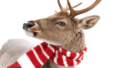 realistic,Christmas reindeer, isolated on a transparent background PNG