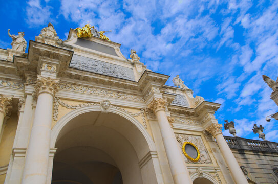 The Arc H&eacute;r&eacute; ( H&eacute;r&eacute; Arch ) in the famous Place Stanislas a large pedestrianised square in Nancy, France, Europe.
