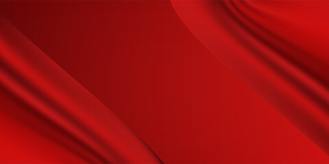 Abstract Red Gradient Background with Smooth Curved Shapes and Soft Flowing Waves. Modern creative trendy design in vector illustration