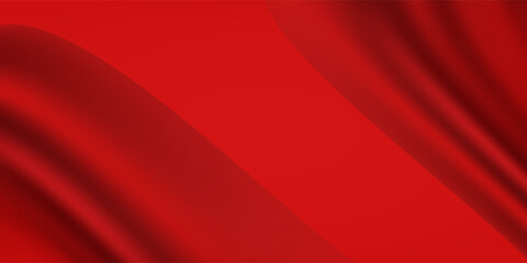 Abstract Red Gradient Background with Smooth Curved Shapes and Soft Flowing Waves. Modern Trendy design in Vector Illustration